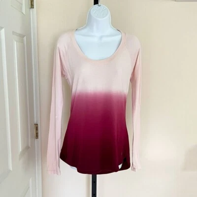 Camiseta CALIA by Carrie Underwood Flow Rosa Ombre Manga Longa Roupa Ativa Tamanho M - Imagem 1 de 4