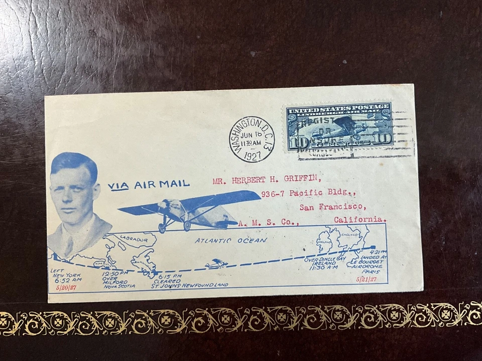 Herbert H. Griffin C10-1  Lindbergh First Day Cover - Image 1 of 2