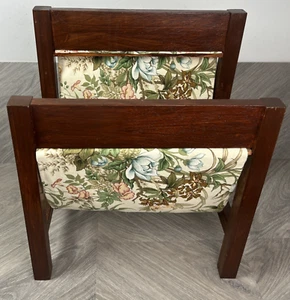 Revista de madera vintage con tela floral - Imagen 1 de 13
