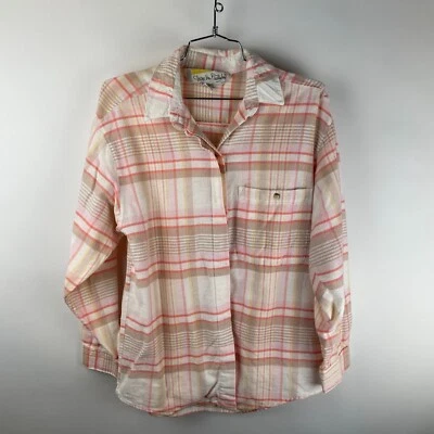 Camisa De Colección Diane Von Furstenberg Franela a Cuadros Pastel para Mujer 100% Algodón Talla M Foto 1 de 4