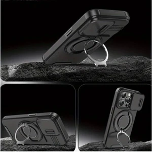 Handyhülle iphone 15pro aus HArtguss (PC) mit Ständer und Induktionsladung - Bild 1 von 1