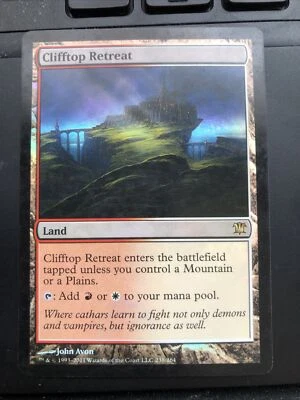 Clifftop Retreat Foil X1 Innistrad Ex Condition See Pics Front Back Mtg English - Image 1 of 2