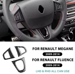 Cubierta embellecedora volante fibra carbono Renault Megane RS Fluence 2009-2014 3 piezas - Imagen 1 de 5
