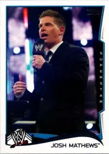 2014 Topps WWE #76 Josh Mathews Black - Picture 1 of 2