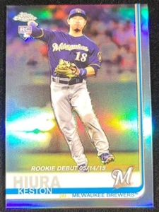 Keston Hiura 2019 Topps Chrome REFRACTOR #/250 Rookie Debut Milwaukee Brewers RC - Picture 1 of 5
