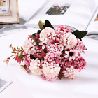 15 Heads Artificial Silk Fake Flowers Bunch Bouquet Wedding Home Party Decor Au