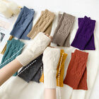 Women Winter Gloves Warmer Arm Crochet Knitting Mitten Warm Fingerless Gloves