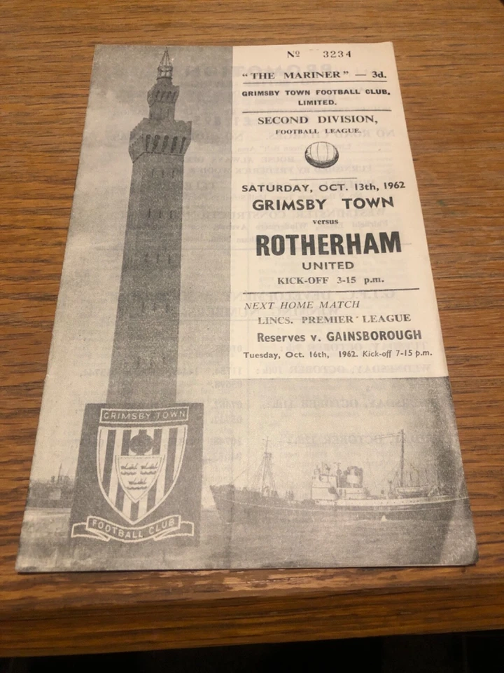 Grimsby Town v Rotherham United 1962/63 - Image 1 of 1