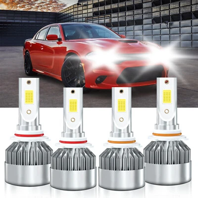 Kit de bombillas LED delanteras de haz alto bajo 6000 k para Chrysler Daytona 1992-1993 Foto 1 de 4