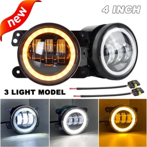 Pair 4" LED Fog Lights Front Bumper Driving Lamp for Jeep Grand Cherokee 2011-13 - Foto 1 di 18