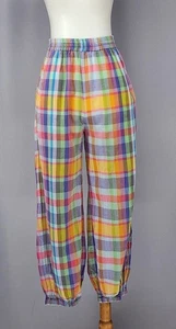 Free People Hose Gr. XS bunt kariert Ticket To Paradise Preppy Loungewear - Bild 1 von 12