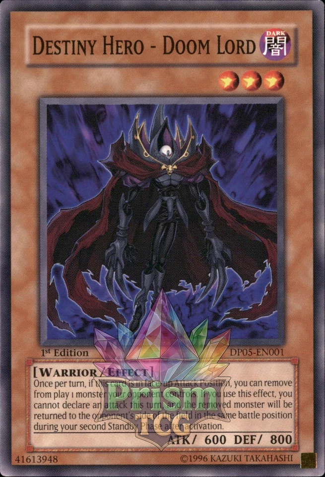 1st Ed Destiny HERO - Doom Lord DP05-EN001 Yugioh - Image 1 of 1