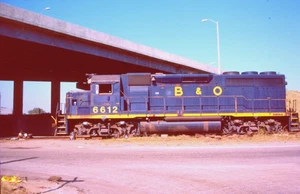 DIAPOSITIVA ORIGINAL KODACHROME B&O GP-40 #6612 PORTSMOUTH, VA OCTUBRE 1987 - Imagen 1 de 1