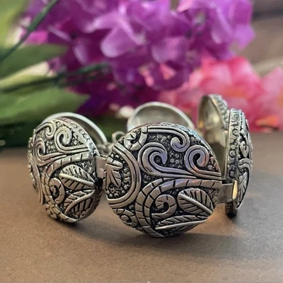 Pulsera Silpada Rollos Antiguos Plata de Ley - B2092 Foto 1 de 4