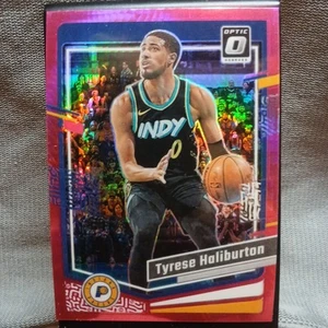 2023-24 Donruss Optic Pink Hyper #27 Tyrese Haliburton Indiana Pacers - Picture 1 of 10