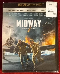 Midway (4K Ultra HD, Blu-ray, 2019) New Sealed, Digital Expired Ed Skrein - Picture 1 of 4