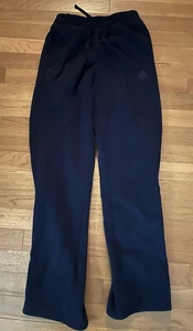 ADIDAS Boys Athletic Pants Size large 14/16 Blue Drawstring POCKETS POLYESTER - Picture 1 of 3