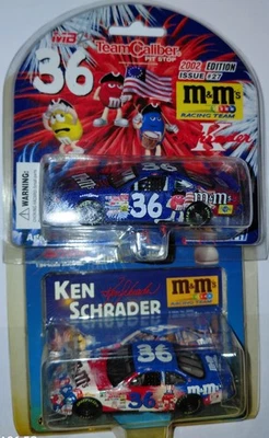2 car lot Ken Schrader M&M's Team Caliber RCCA 4th of July 1/64 diecast NASCAR  - Image 1 of 4