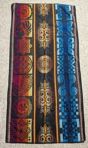 Telo mare vibrante multicolore vintage Terry Treasures 26" x 52" - Foto 1 di 5