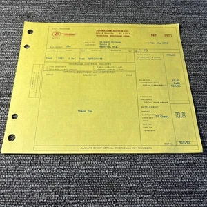 Ford 1959 de colección recibo de ventas de concesionario de automóviles factura de concesionario de automóviles - Imagen 1 de 2