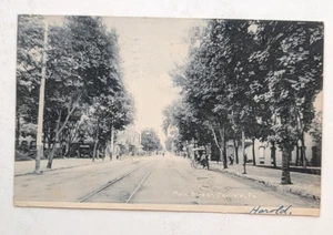 1907 MAIN ST RAILROAD TRAIN TRACKS HORSE & BUGGY CARLISLE PA ROTOGRAPH POSTCARD - Picture 1 of 2