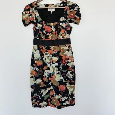 Vestido Anthropologie Moulinette Soeurs Talla 0 Floral Mezcla Seda Manga Abullonada Funda Foto 1 de 4