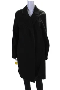 Renuar Womens Solid Black Open Front Long Sleeve Coat Jacket Size XXL - Picture 1 of 6