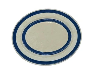 Plato ovalado Staffordshire Chef Cordon azul blanco azul piedra de hierro, 13 pulgadas - Imagen 1 de 10