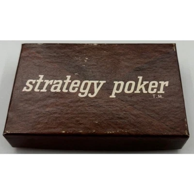 Baralho de cartas vintage de pôquer de estratégia na caixa original - Imagem 1 de 4