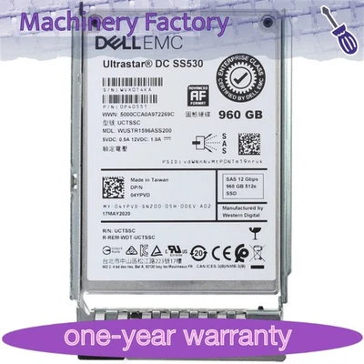 Dell EMC 4YPVD 04YPVD 960GB 12Gbps SAS RI TLC 2.5'' 512e DC SSD 14/15/16G KIT - Image 1 of 4