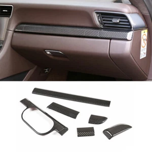 For Porsche 911 2012-2018 Dry Carbon Fiber Center Console Dashboard Strip Decor - Picture 1 of 10