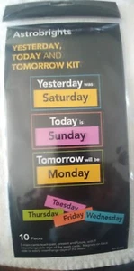 Astrobrights, Learning cards, Yesterday, Today, Tomorrow, New - Picture 1 of 2