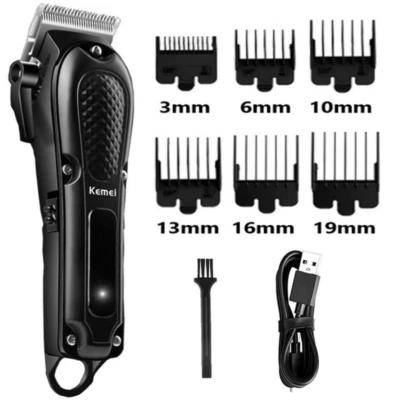Kit de recortadora de pelo profesional Kemei máquina de corte peluquería salón hombres Foto 1 de 4