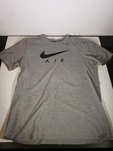 Nike Air Shirt Herren Large Basic Tee Kurzarm Erwachsene hellgrau verwaschen gebraucht - Bild 1 von 6