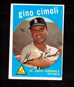 1959 Topps #418 Gino Cimoli St Louis Cardinals NM Set Break Crease Free - Bild 1 von 2