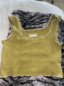 Free people size small slightly oversized green tank Top! NWOT! this Season! - Picture 1 of 7