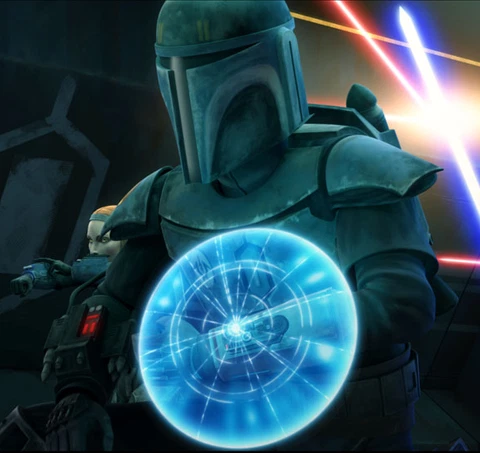 Star Wars The Clone Wars Custom 3.75 Mandalorian Shield Gauntlet (2x) Hasbro TVC Cover