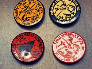 4 Spille Vintage Caccia Pesca Schienali New Jersey Wisconsin Anni 50 60 Conservatio - Foto 1 di 6