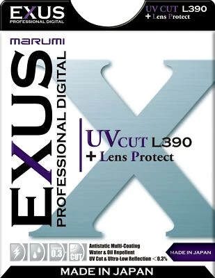 Marumi Exus UV Plus lens Protect Blocks Ultraviolet Rays Sizes 49mm - 82mm - Image 1 of 2