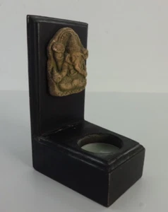 Vintage Ganesh Indischer Gott Teelichthalter Gebet Meditation Inneneinrichtung - Bild 1 von 9