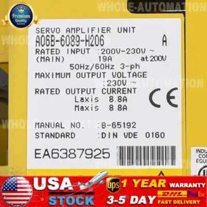 Amplificador de servoaccionamiento Fanuc A06B-6089-H206 A06B6089H206 1 pieza nuevo envío rápido - Imagen 1 de 6