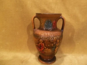 Morleans Molded Egyptian Style Vase 2 Handled - Picture 1 of 6