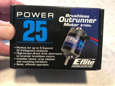 E-Flite Power 25 Brushless Motor 870Kv For RC Airplane. - Image 1 of 3