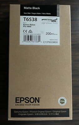 original epson T6538 matt schwarz epson stylus pro 4900 C13T653800 OVP - Bild 1 von 2