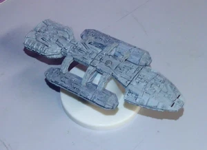 KONAMI BATTLESTAR GALACTICA CLASSIC BATTLESTAR PACIFICA 4" MINIATURE w/STAND - Picture 1 of 8