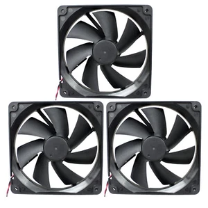 3 pack 120mm Computer Case Fan Y.S. Tech DC Brushless KM121225LS 4 Pin & Molex - Picture 1 of 3