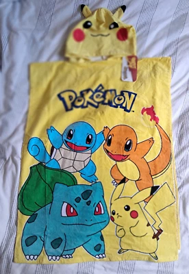 Official Pokemon Poncho Hooded Beach Towel  6-12 Years - Image 1 of 4