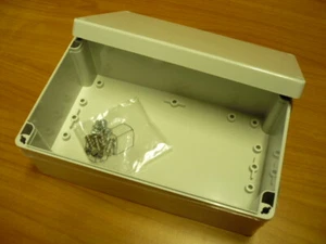 Schaltkasten leer Steuerkasten Steuerung Schaltgehäuse control unit box Nußbaum - Picture 1 of 7