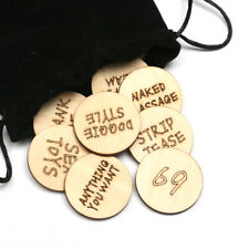 20pcs Couples Date Night Activity Funny Tokens Wooden Romantic Game Cards