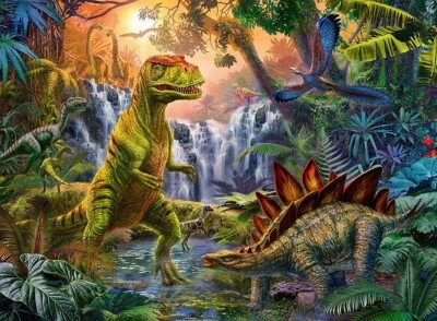 Ravensburger Prehistoric Oasis 100 Piece Jigsaw Puzzle - Image 1 of 2